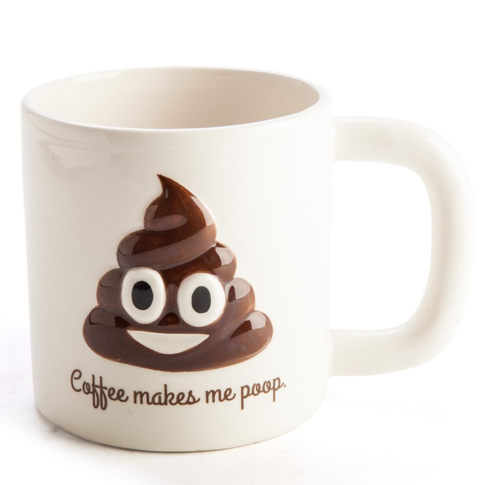 Coffee Makes Me Poop Large Mug 600ml - tea coffee ceramic ...
