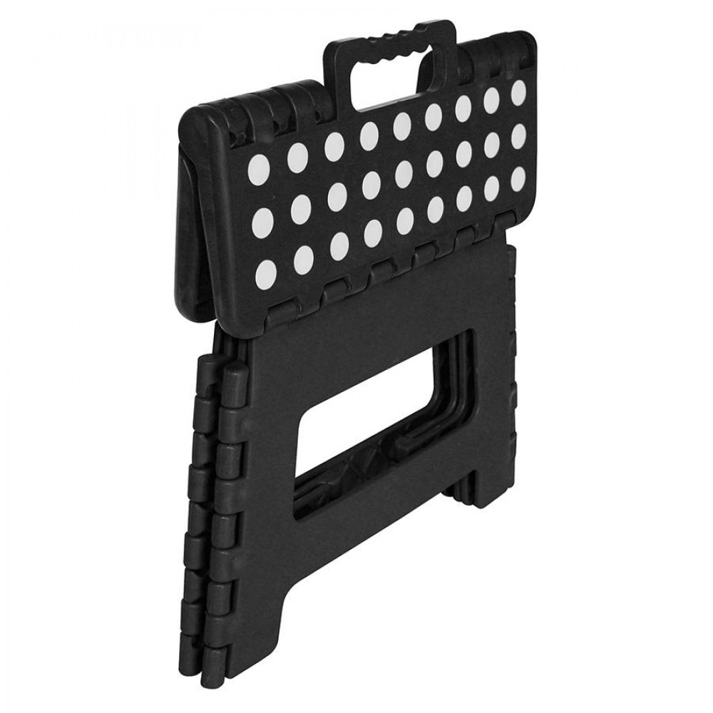 Folding Step Stool Small Black - White Dots