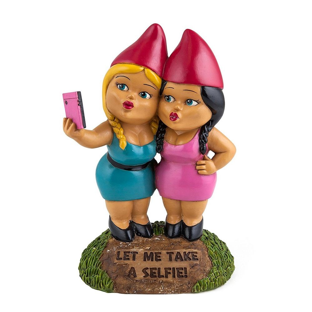 Selfie Sisters Garden Gnomes