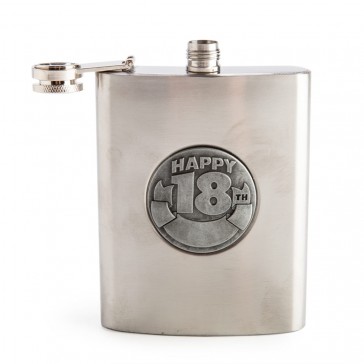 18th Hip Flask Personalisable