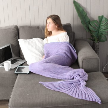 Mermaid Tail Blanket - Adult - Lavender Purple