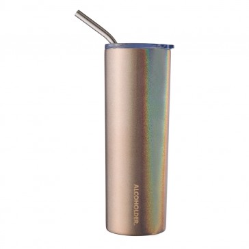 SKNY Slim Insulated Tumbler  Rose Gold (Glitter)