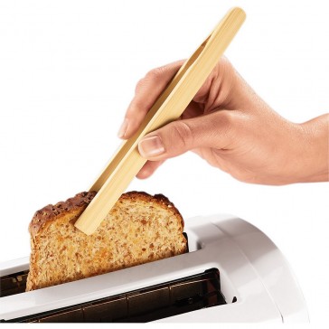 Bamboo Toast Tongs with Magnet 20cm