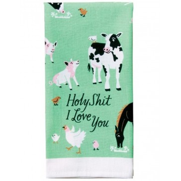 Holy Shit I Love You Tea Towel