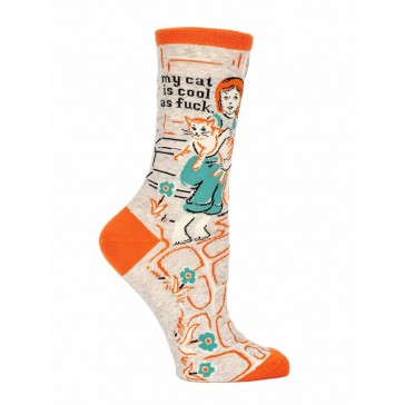 My Cat Cool As F*ck Womens Crew Socks