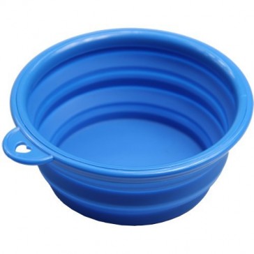 Silicone Collapsible Dog Bowl - Blue