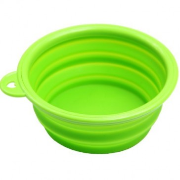 Silicone Collapsible Dog Bowl - Green