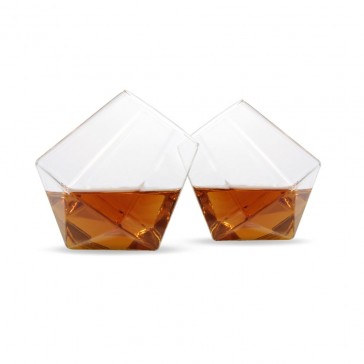 Diamond Whisky Glasses - Set of 2