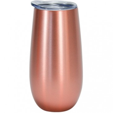 Insulated Champagne Glasses - Flutes Stemless Rose Gold