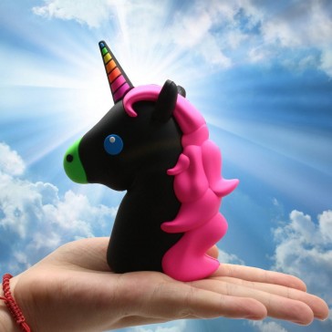 Emoji Power Bank Phone Charger - Unicorn - Black