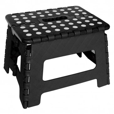 Folding Step Stool Black - White Dots