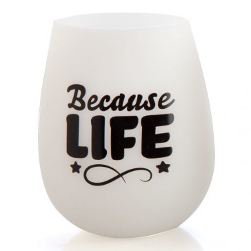 Silicone Wine Stemless Tumbler Glow In The Dark - Because Life