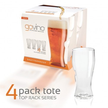 Govino Shatterproof Beer Glasses - Dishwasher Safe - 4 Pack