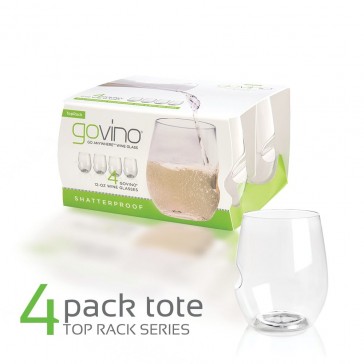 Govino Shatterproof White Wine Glasses - Dishwasher Safe - 4 Pack