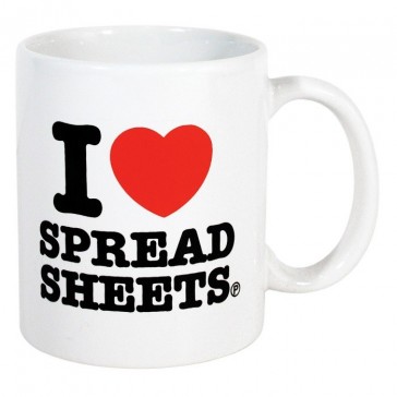 I Love Spreadsheets Mug