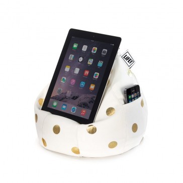 iCrib Tablet Bean Bag Cushion - White Gold Coin