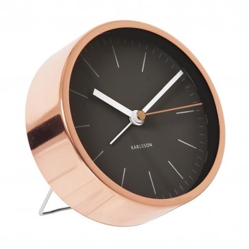 Minimal Alarm Clock Copper - Black