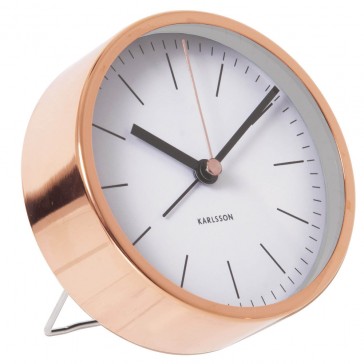Minimal Alarm Clock Copper - White