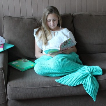 Mermaid Tail Blanket - Kids - Seafoam Green