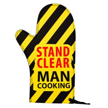 Man Cooking Oven Mitt