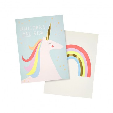 Meri Meri Rainbow & Unicorn - 2 Art Prints