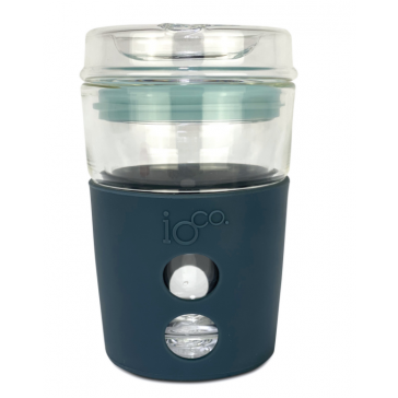 Glass Tea & Coffee Traveller - Small - Blue