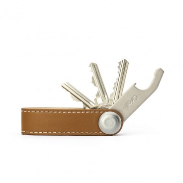 Orbitkey Leather - Tan / White Stitching