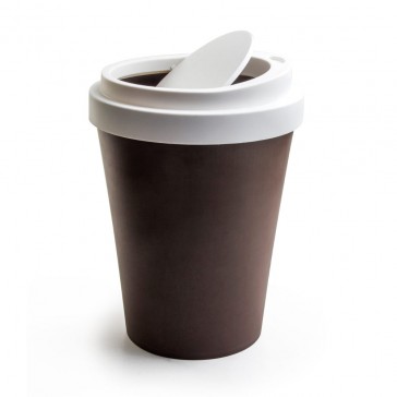 Qualy Coffee Waste Bin - 34cm - Brown
