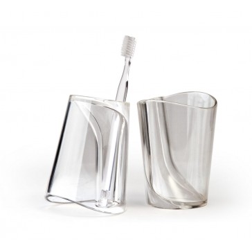 Flip Cup Toothbrush Holder