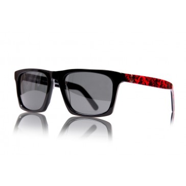 Royal Aquamarine Vanderbilt Midnight Black x Royal Red Sunglasses