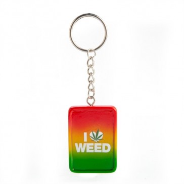 I Love Weed Keyring