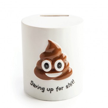 Smiling Poo Saving Up For Shit Money Box