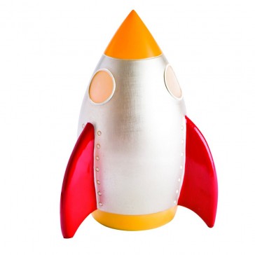 Space Rocket Ceramic Lamp