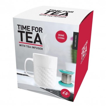 Time For Tea Bone China Mug with Tea Infuser