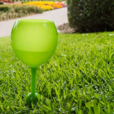 The Beach Glass - Floating Wine Glass -Sea Green