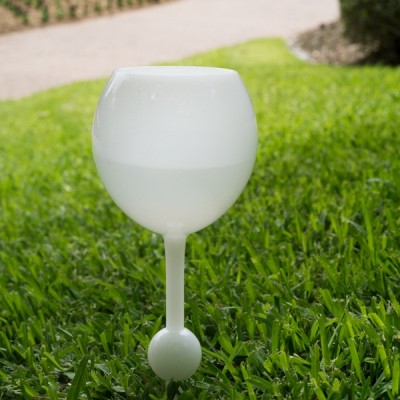 The Beach Glass - Floating Wine Glass -White Sand