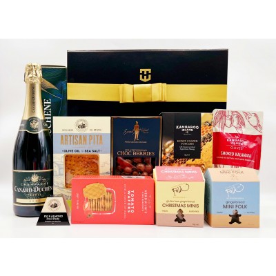 New Luxury Christmas Gourmet Gift Hamper with Canard Duchene Brut NV Champagne