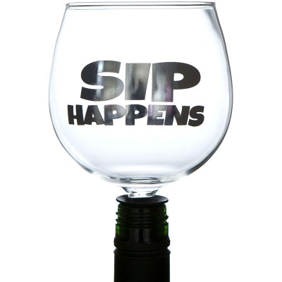 Sip Happens Wine Bottle Tipple Topper Guzzler 