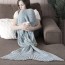 Luxe Mermaid Tail Blanket in Grey/Blue Marle