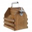 Wooden Beer Bottle Caddy with Opener