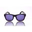 Royal Aquamarine Rockefeller Leather Wrap Midnight Black Sunglasses